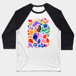 Summer Juicy Fruits Pattern Art by Emmanuel Signorino Baseball T-Shirt